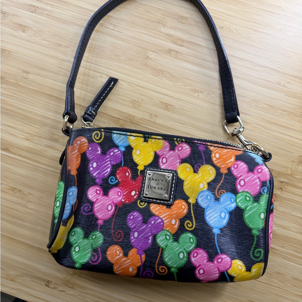 Dooney & Bourke Disney Colorful Mickey Balloon Shoulder Bag black